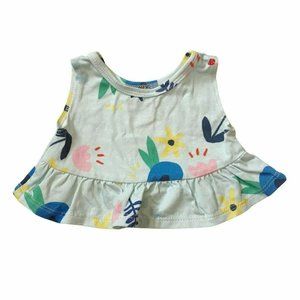 Vivie and Ash Organic Bamboo Floral Peplum Tank NB